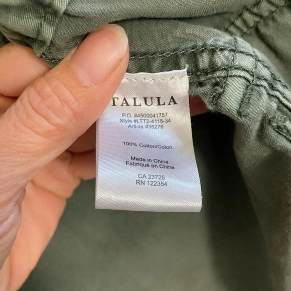 Talula  Aritzia Trooper Anorak Army Cargo lightweight hooded jacket Sz Xs - Picture 9 of 14